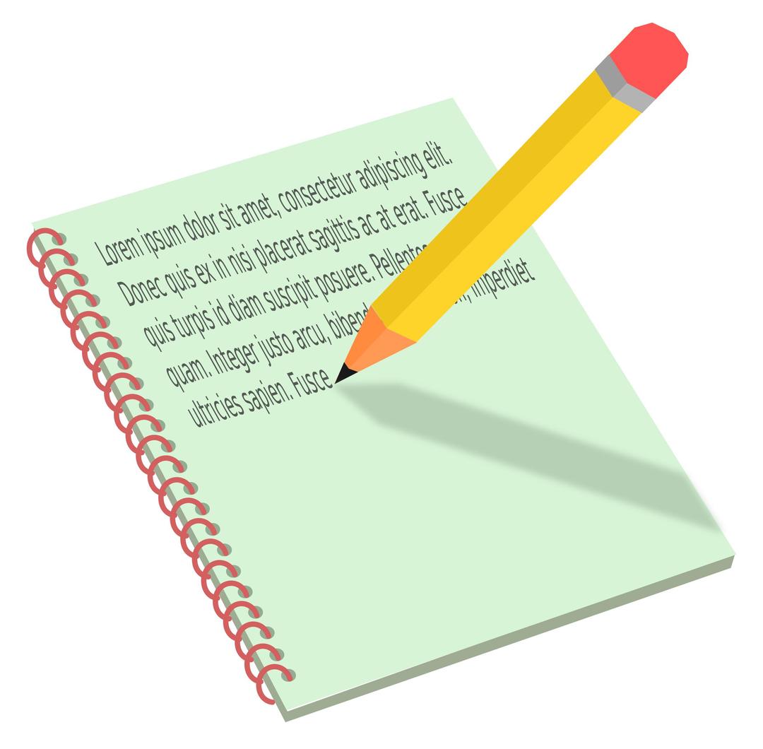 notebook and pencil png transparent