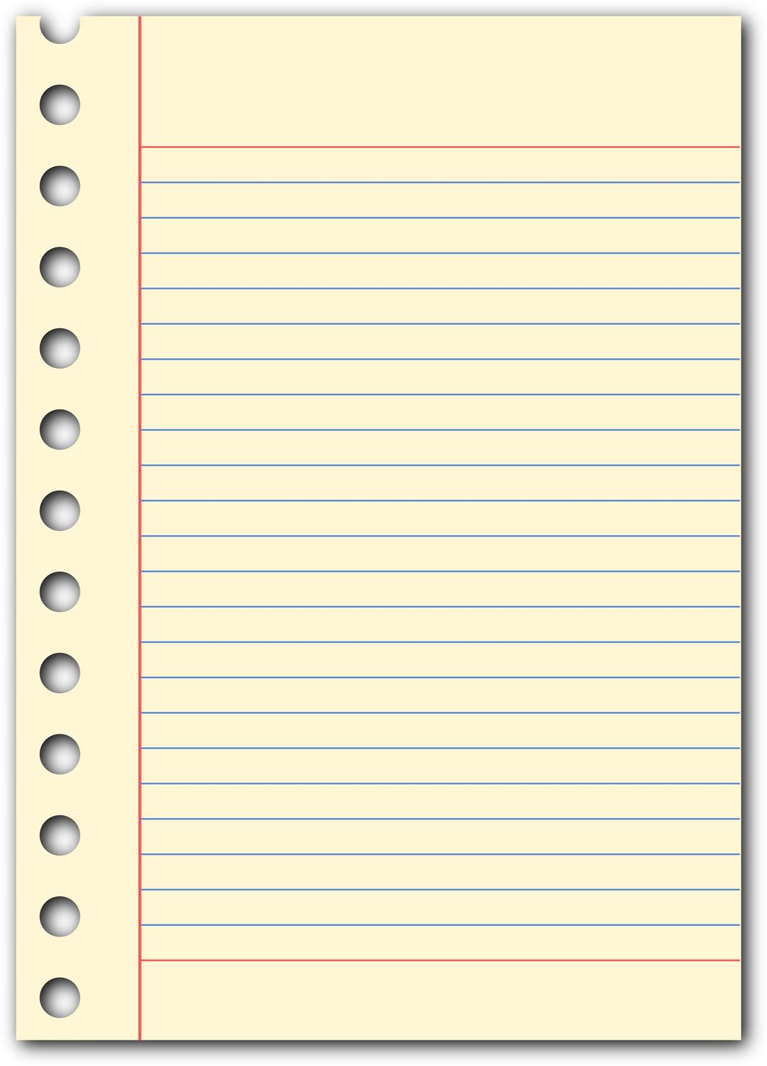 notepad-page png transparent