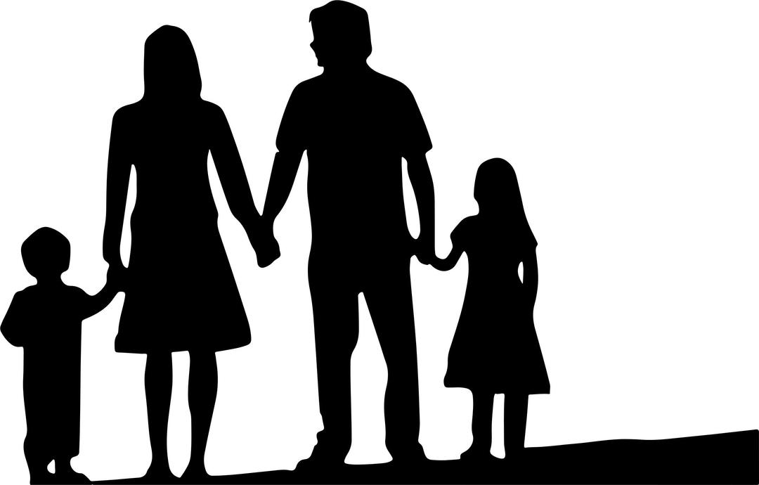 Nuclear Family Silhouette png transparent