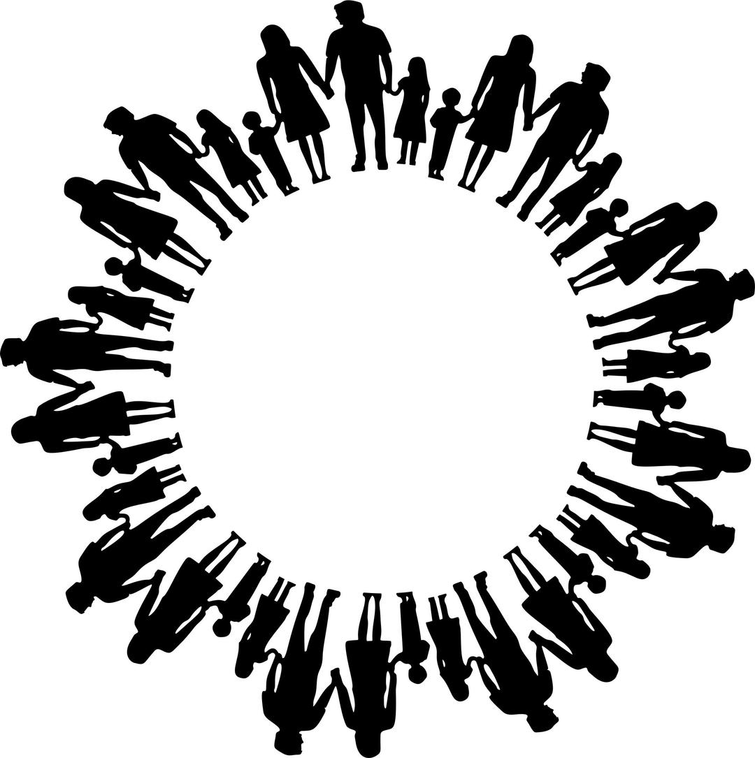 Nuclear Family Silhouette Radial png transparent