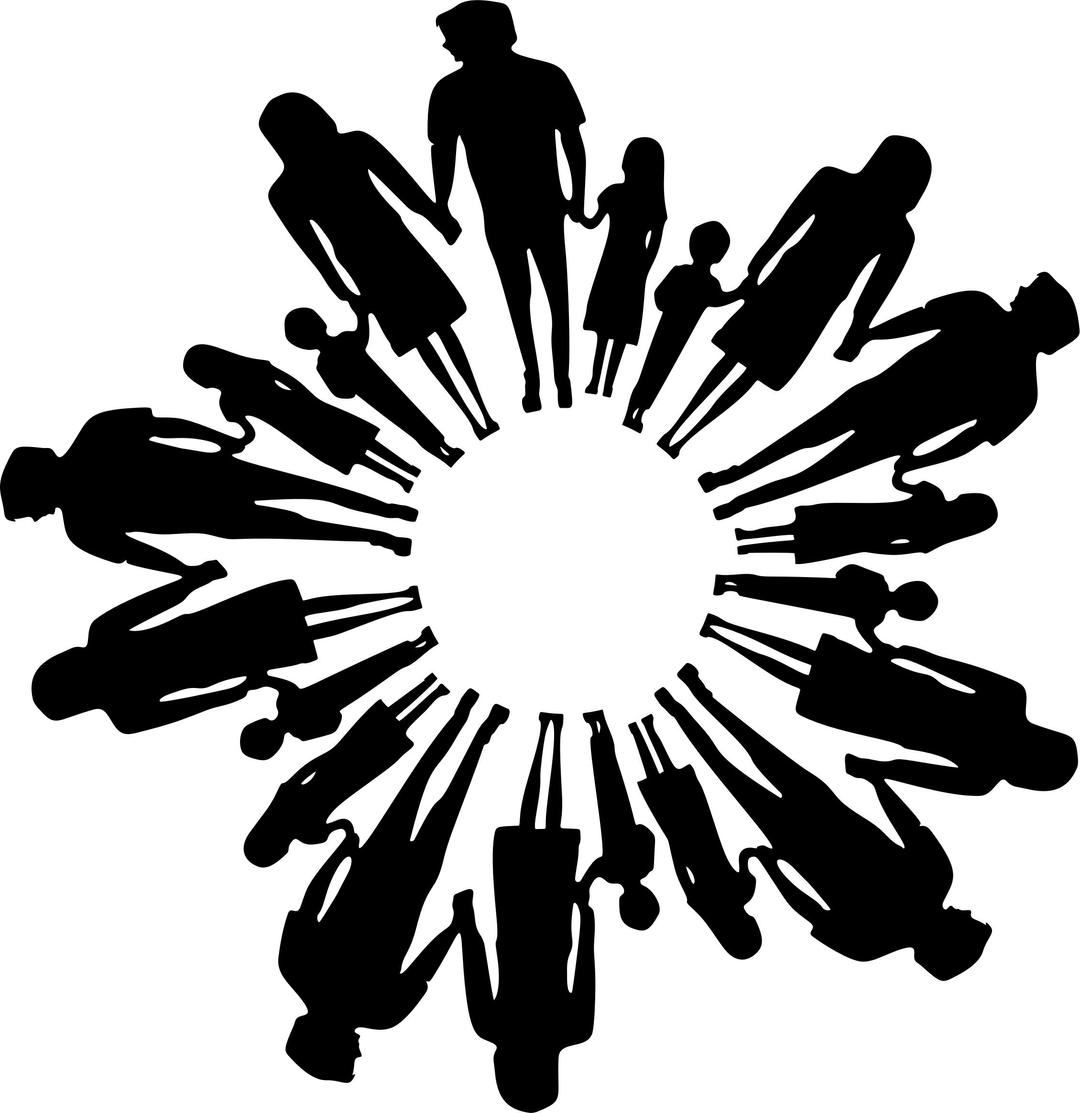 Nuclear Family Silhouette Radial 2 png transparent
