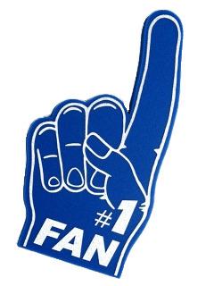 Number 1 Fan Foam Hand png transparent