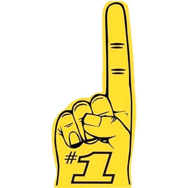 Number One Yellow Foam Hand png transparent