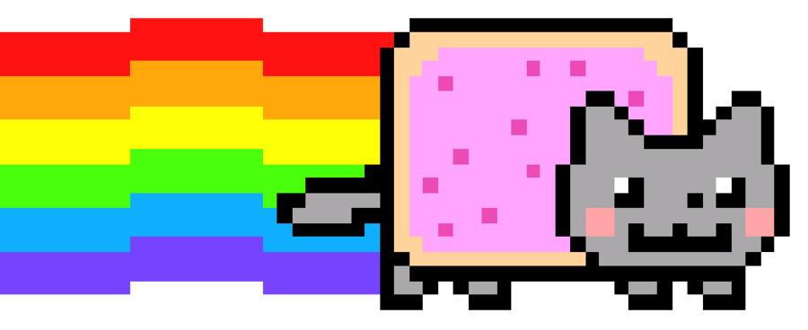 Nyan Cat Long Rainbow png transparent