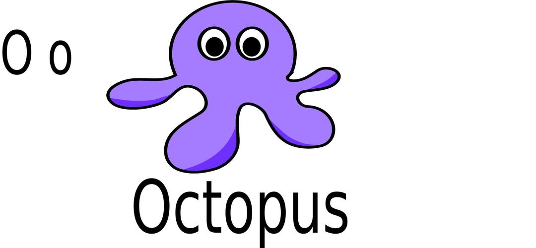 O for Octopus png transparent