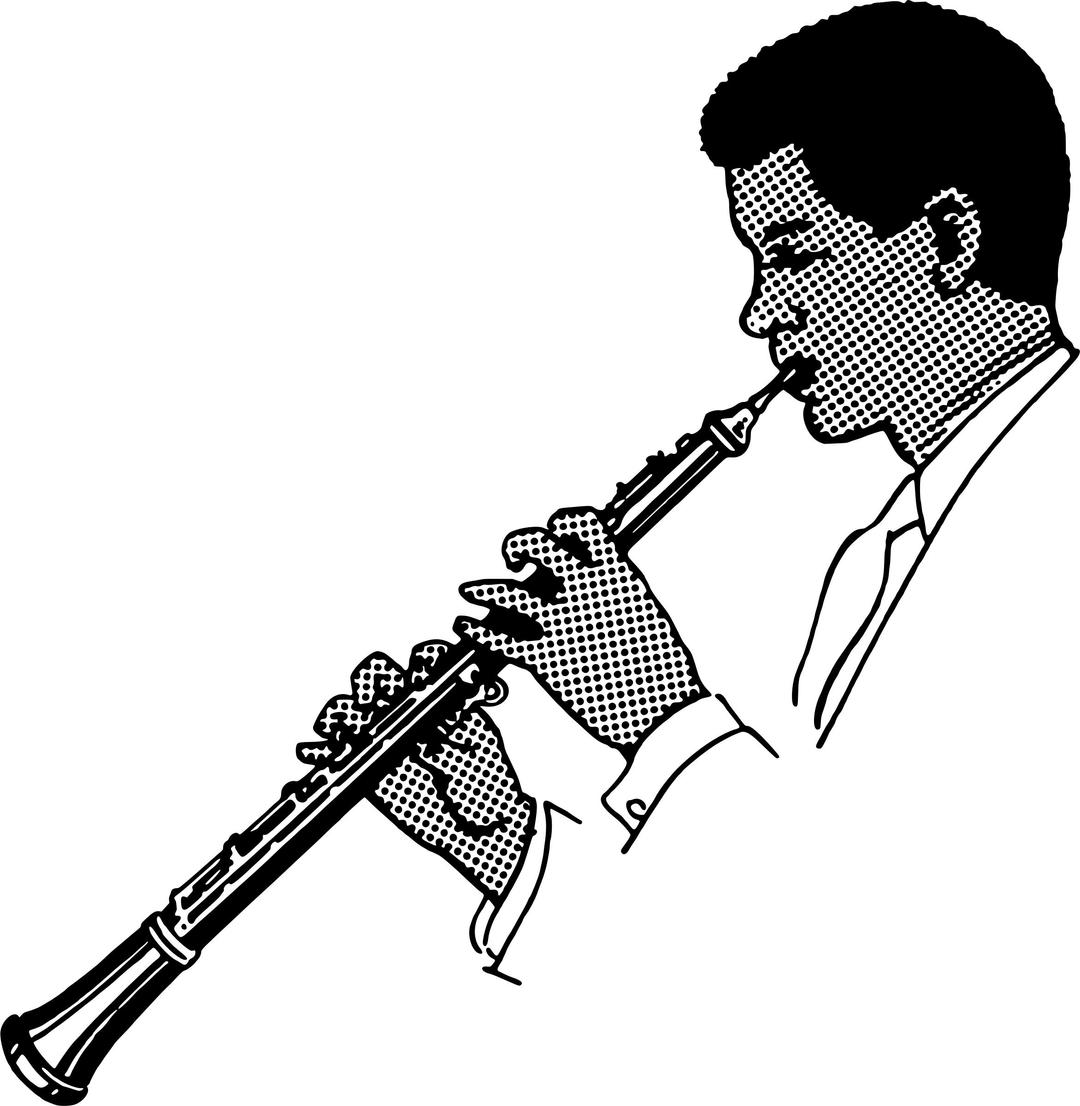 Oboe player png transparent