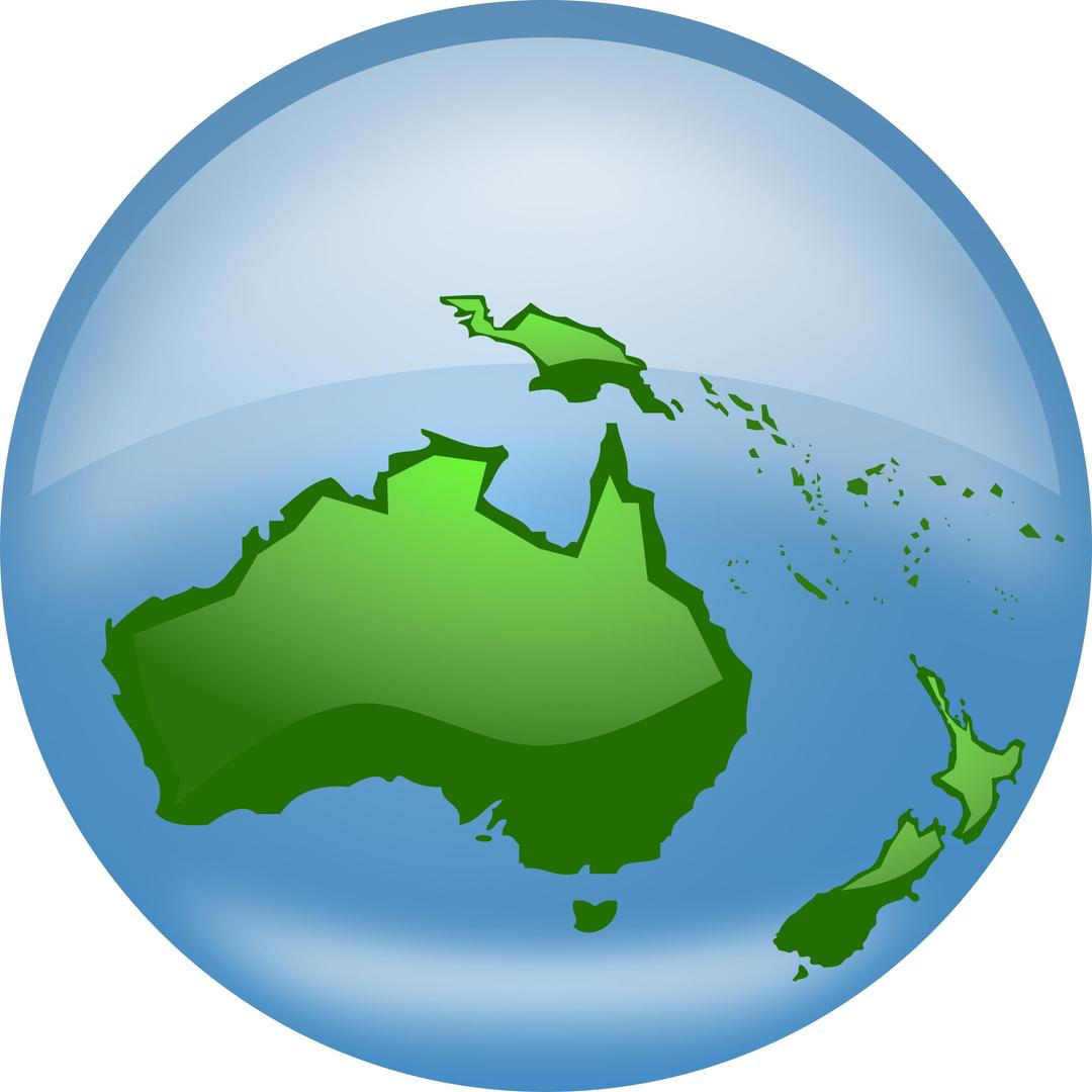 Oceania Globe png transparent