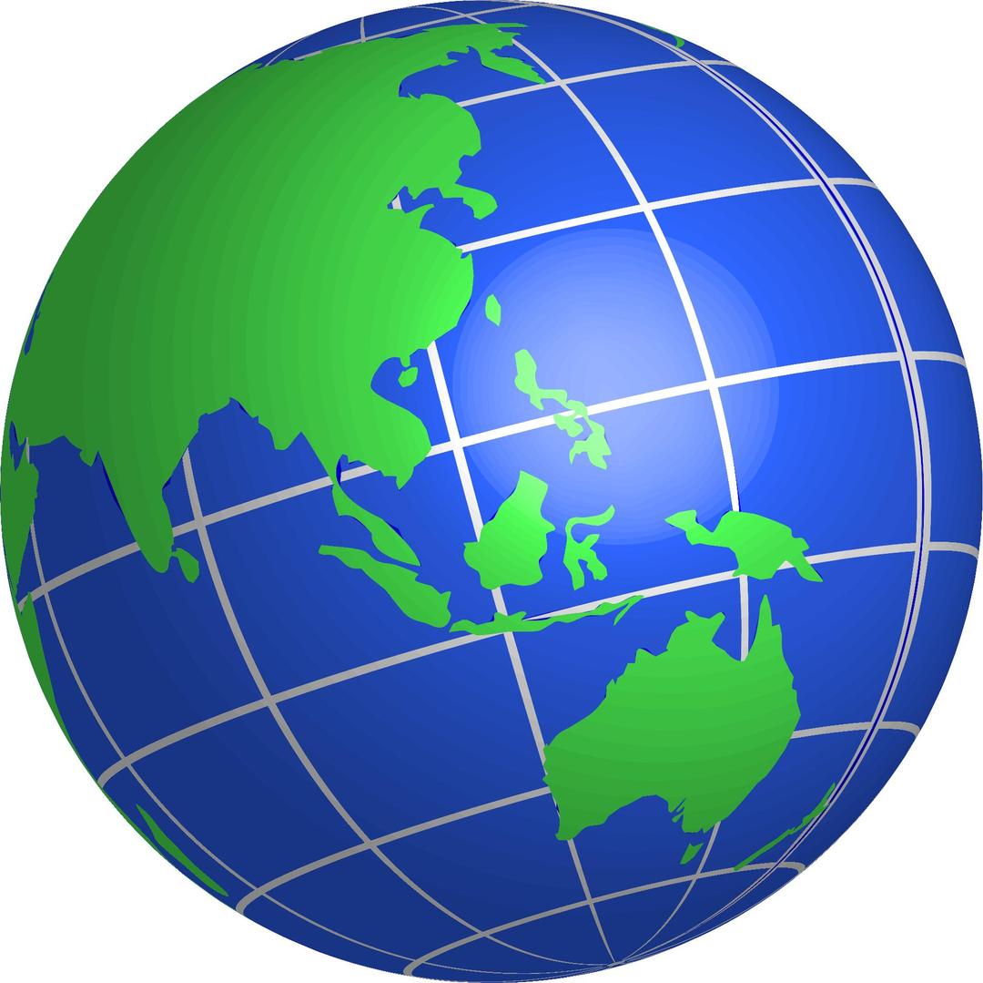 Oceania World Globe png transparent