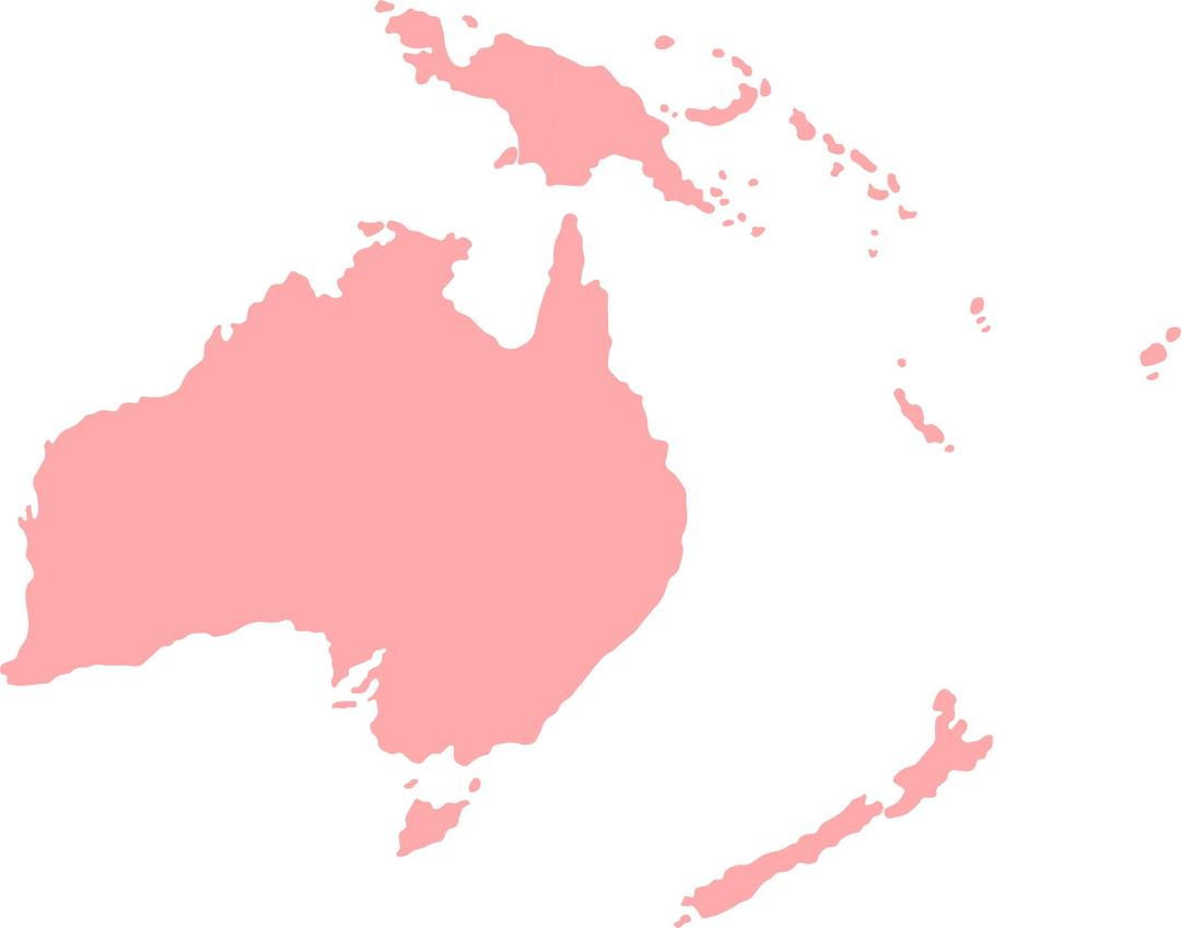 Oceanian continent png transparent