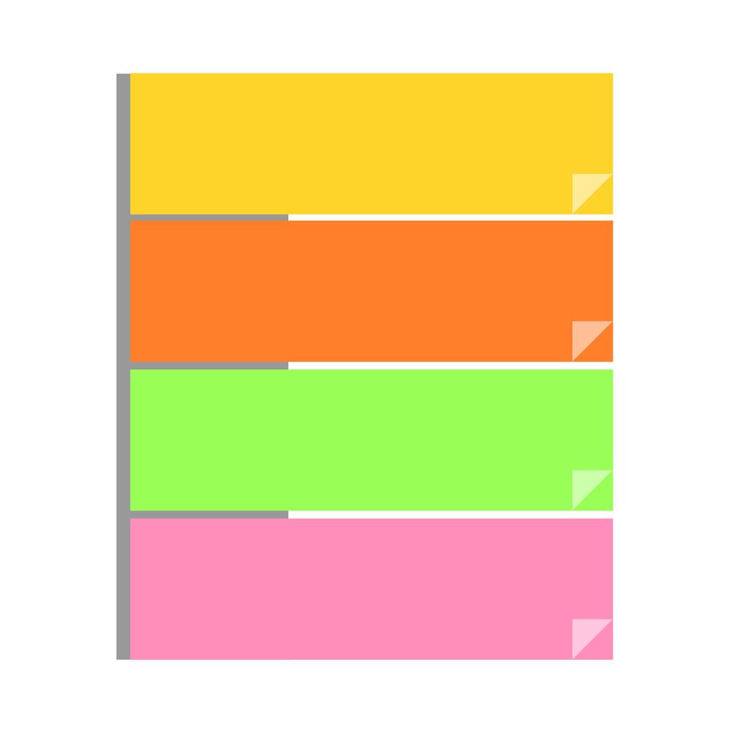 Office Stationery- Sticky Notes Assorted.  png transparent