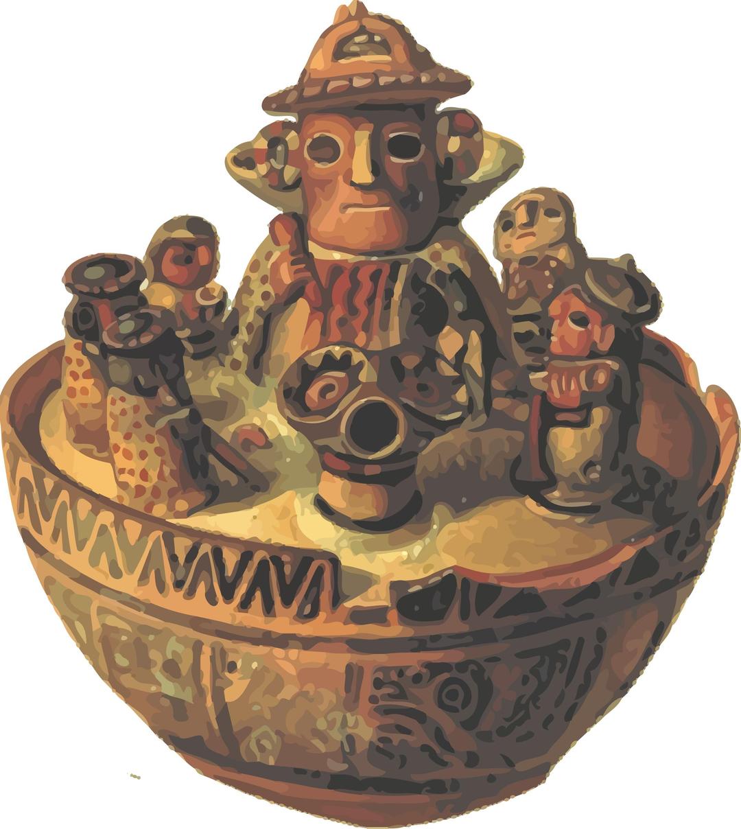 Old American pottery 3 png transparent