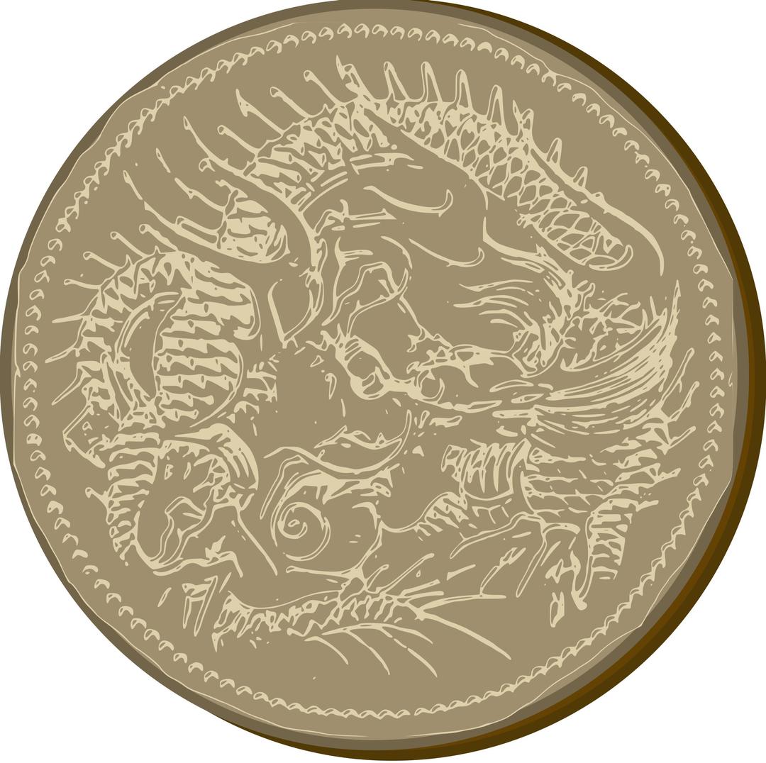 Old Dragon Coin png transparent