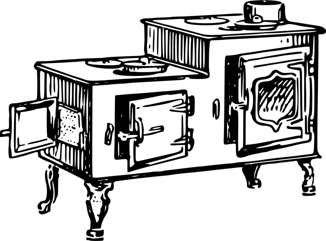 Old fashioned stove png transparent