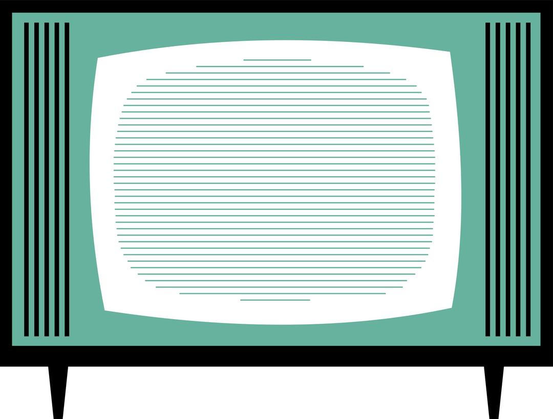 Old fashioned TV set by Rones png transparent