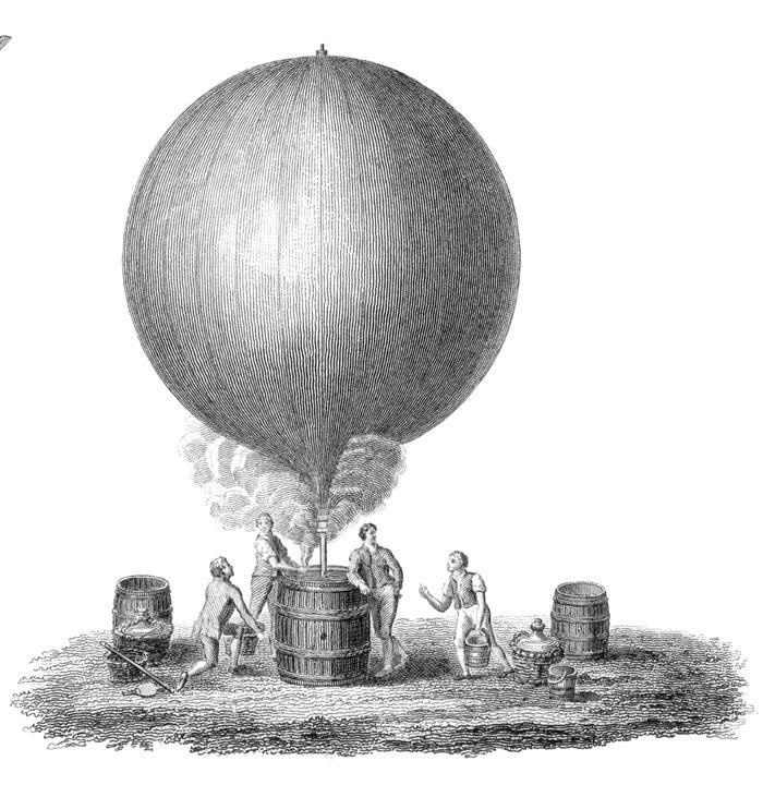 Old Illustration Of Hot Air Balloon png transparent