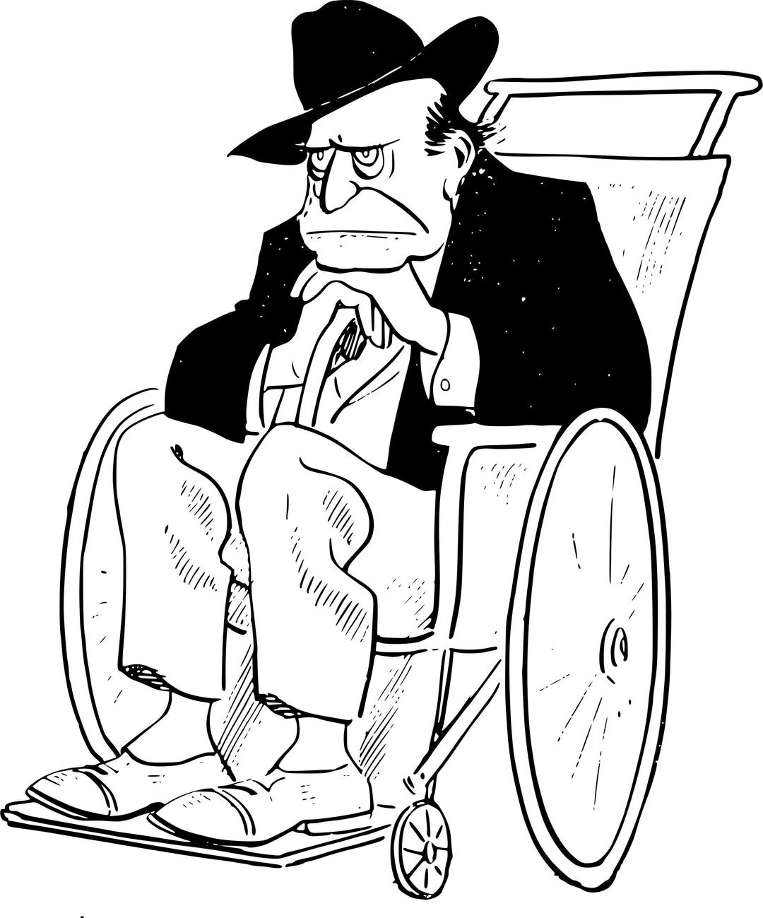 Old Man in a Wheelchair png transparent