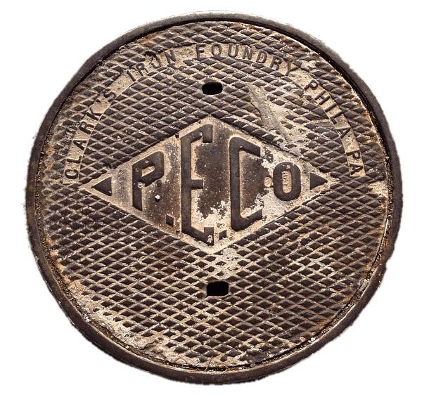 Old PECO Manhole Cover png transparent