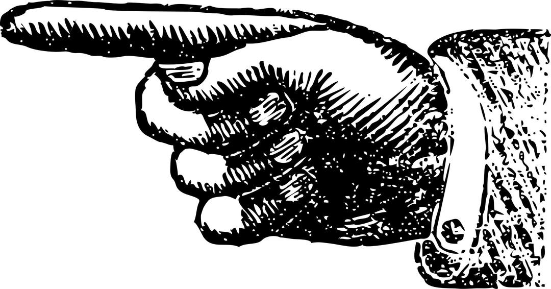old pointy hand png transparent
