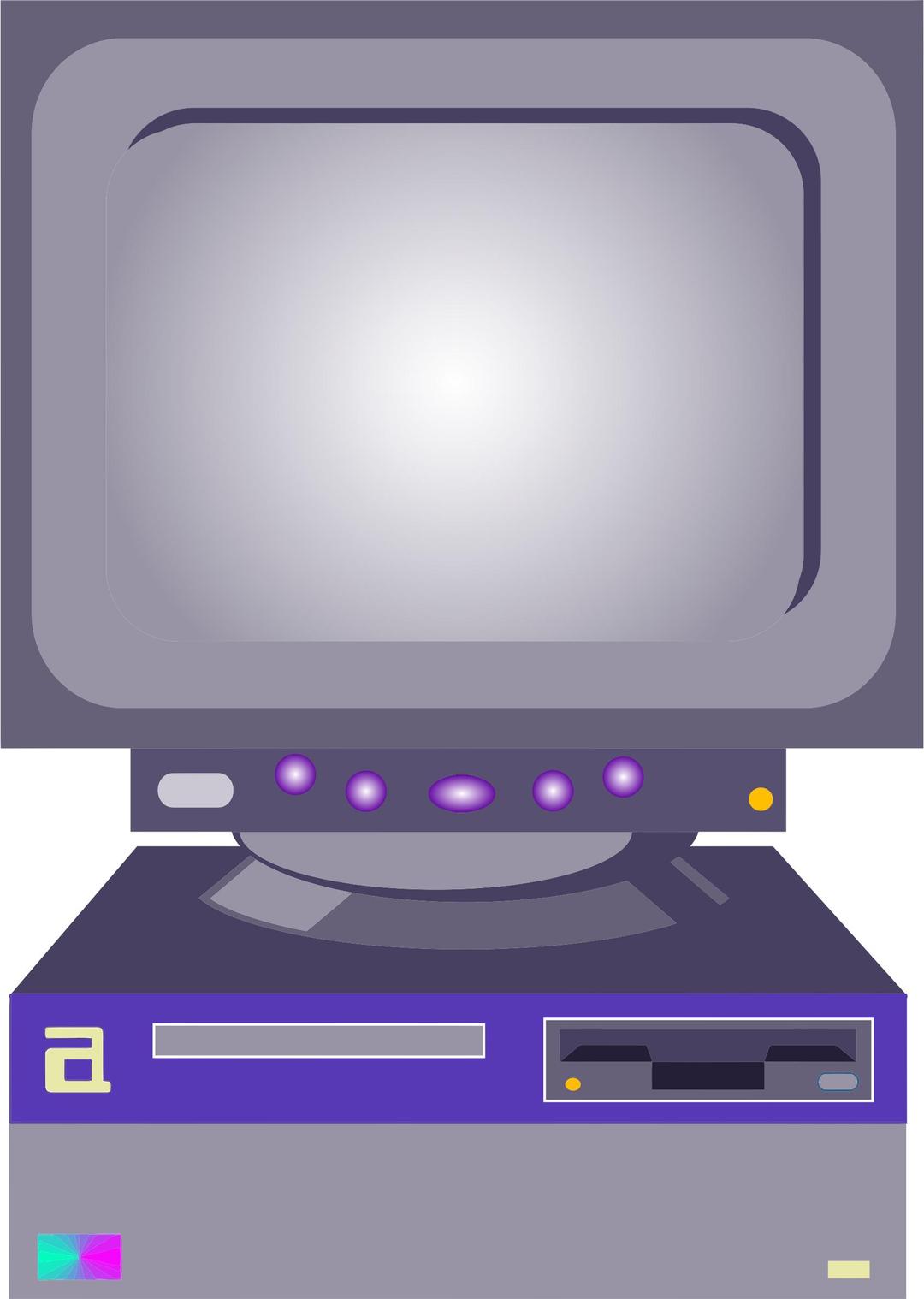 Old Style Desktop Computer png transparent