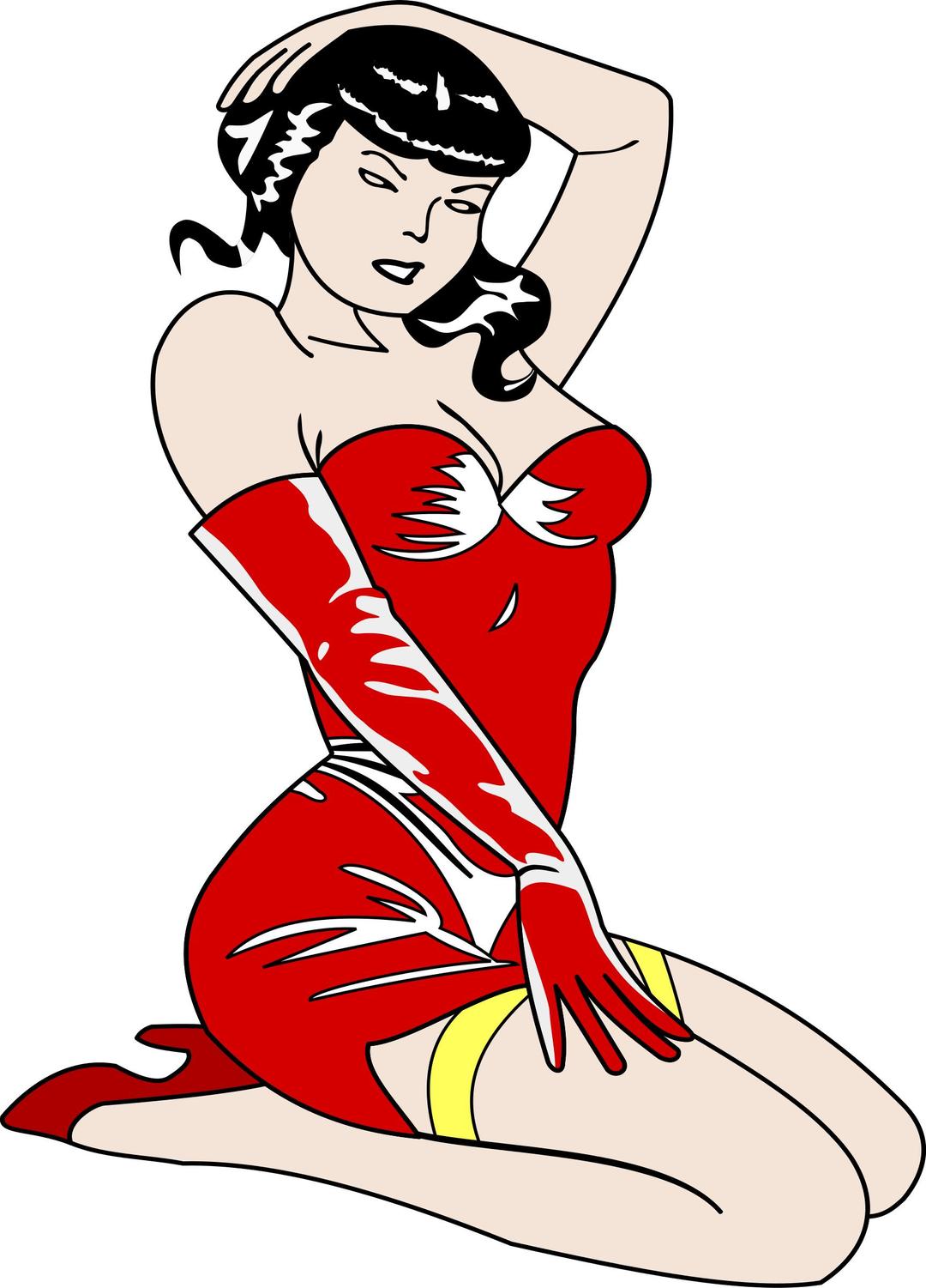 Old Style Pin-Up Girl png transparent