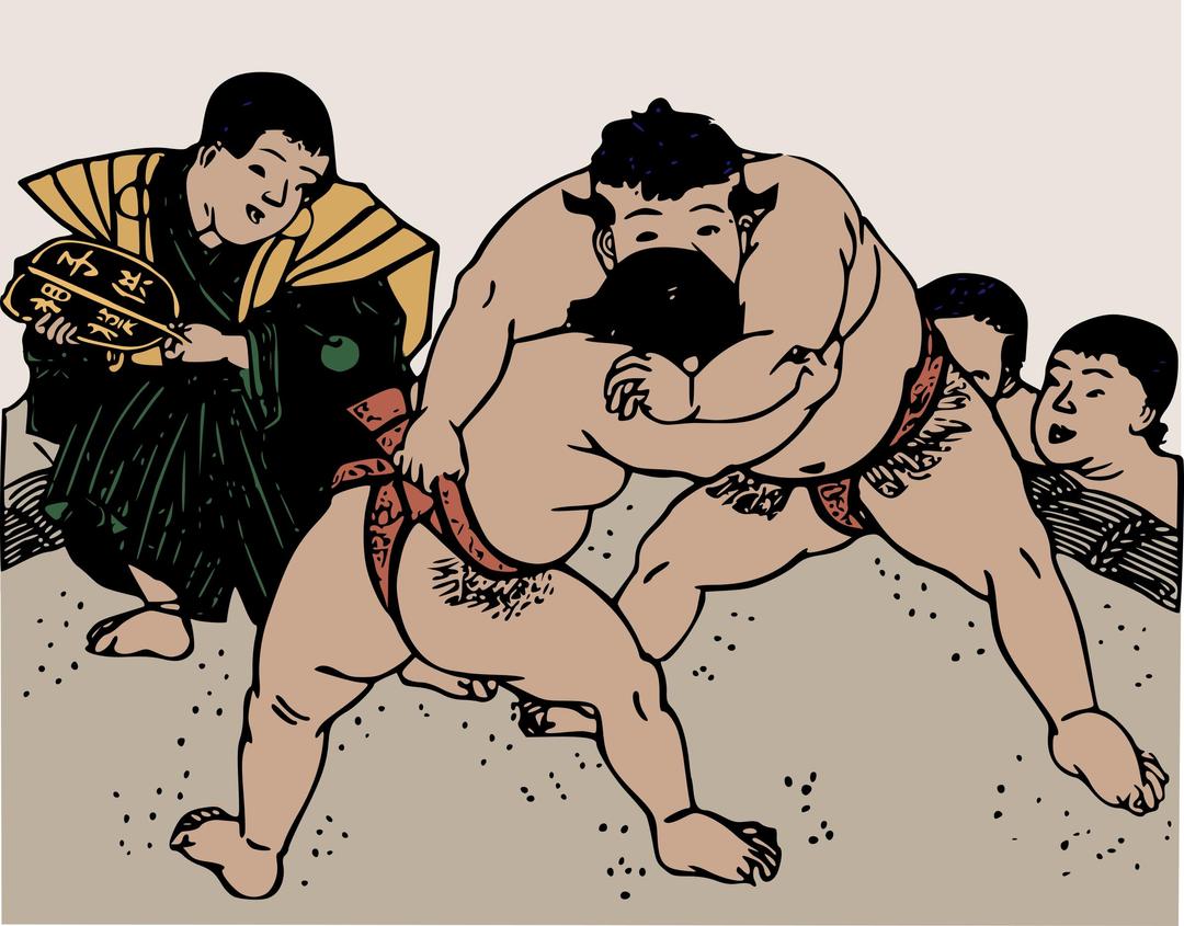 Old Sumo Wrestlers png transparent