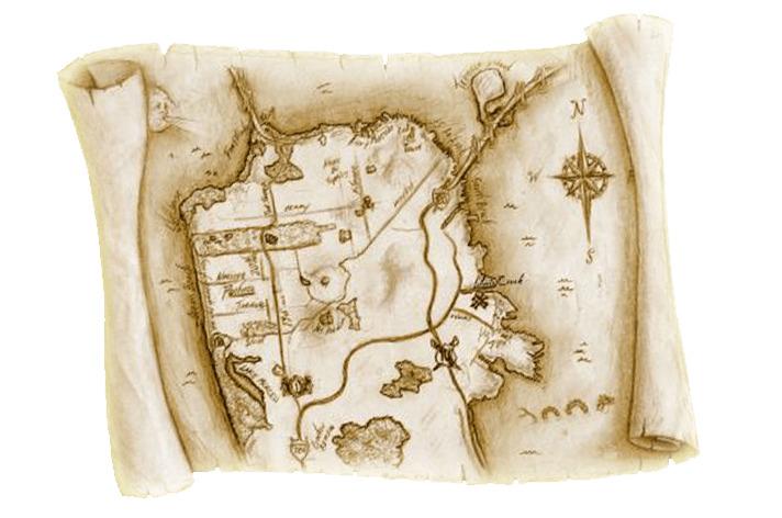 Old Treasure Map png transparent