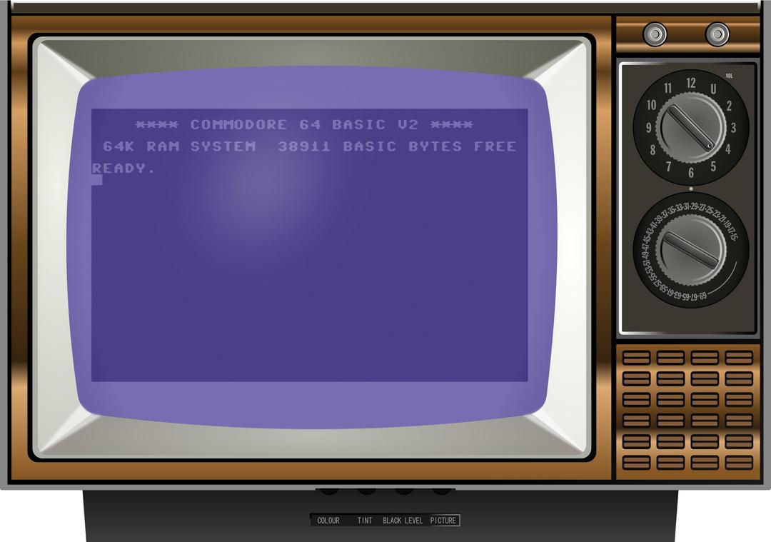 Old TV 2 (C64) png transparent