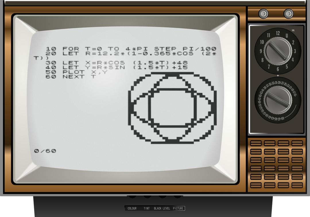 Old TV 2 (ZX81) png transparent