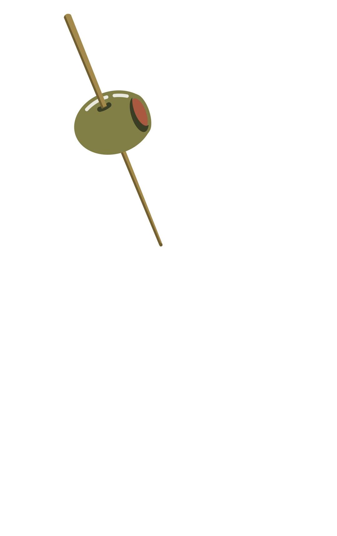 Olive on a toothpick png transparent