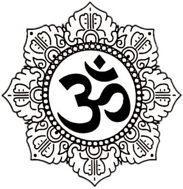 Om Mantra In Designed Lotus Flower png transparent