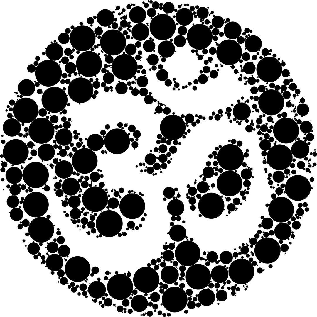 Om Symbol Negative Space Circles png transparent