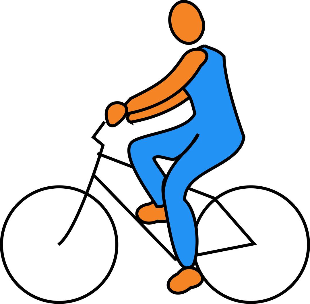 On bicycle png transparent