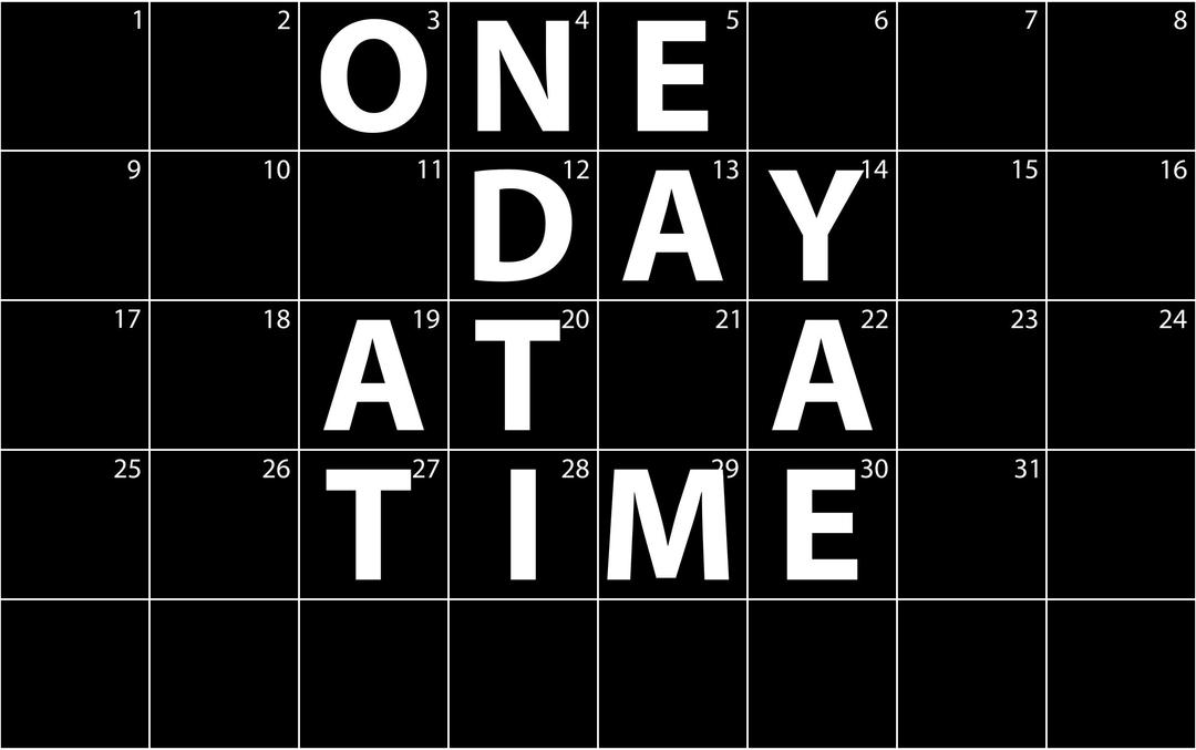 One Day At A Time png transparent
