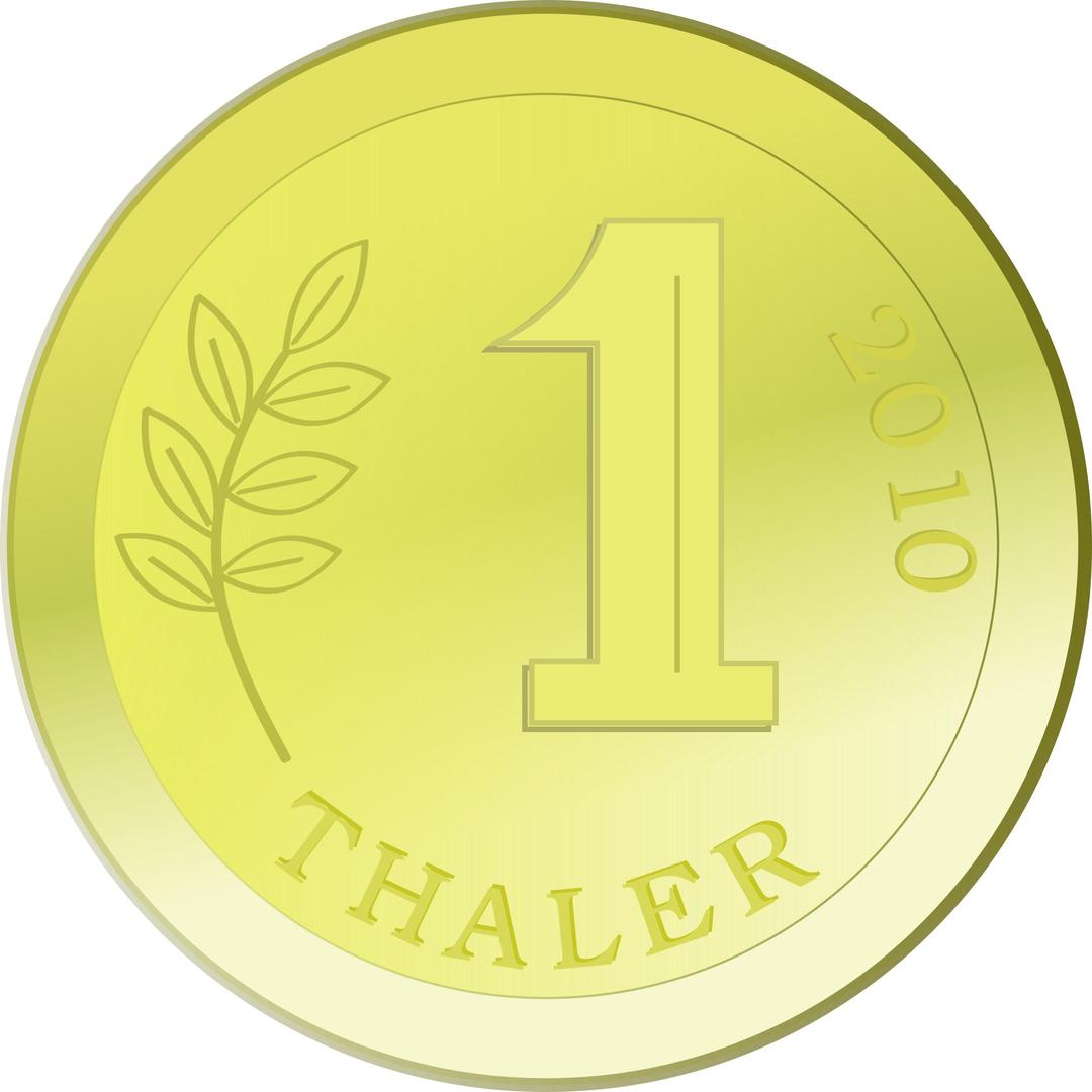 One golden coin png transparent