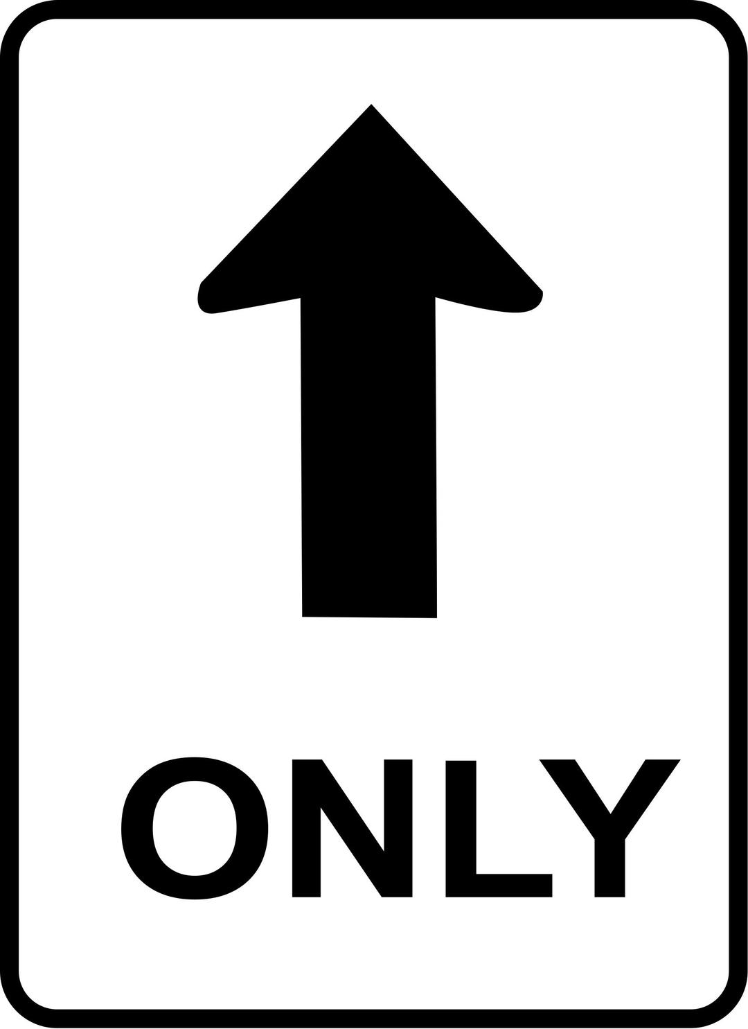 One Way Only Sign png transparent