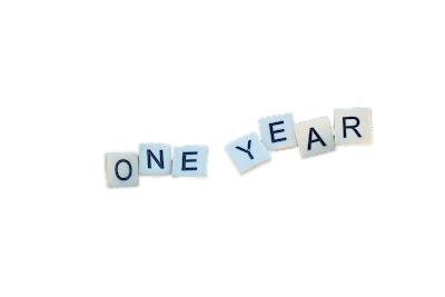 One Year Scrabble Letters png transparent
