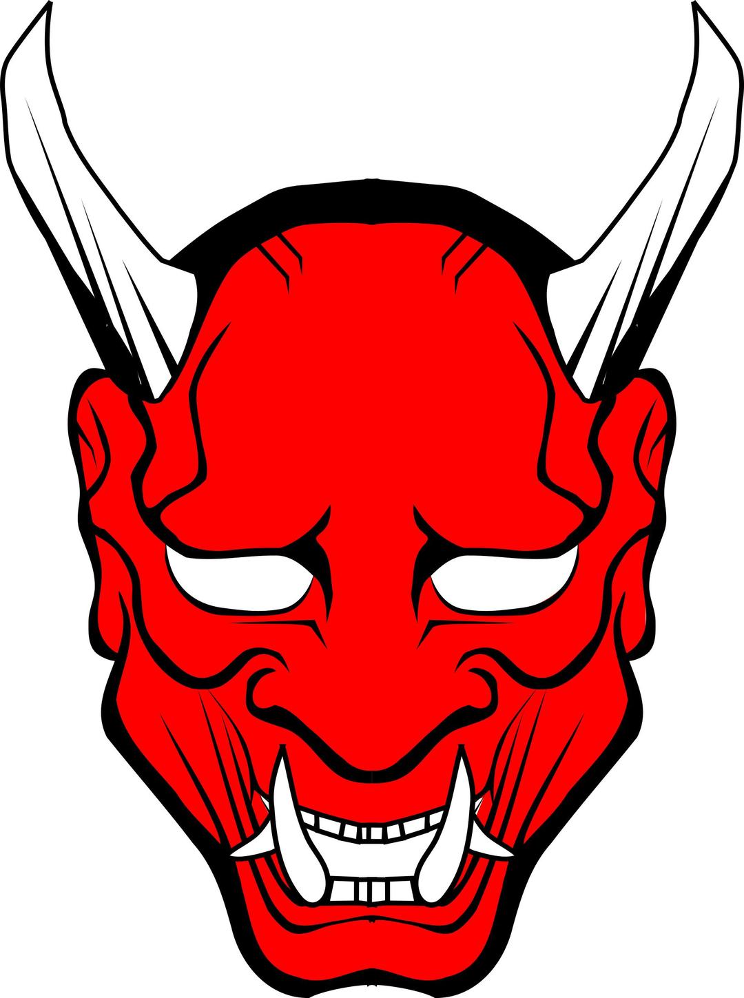 oni mask red  png transparent
