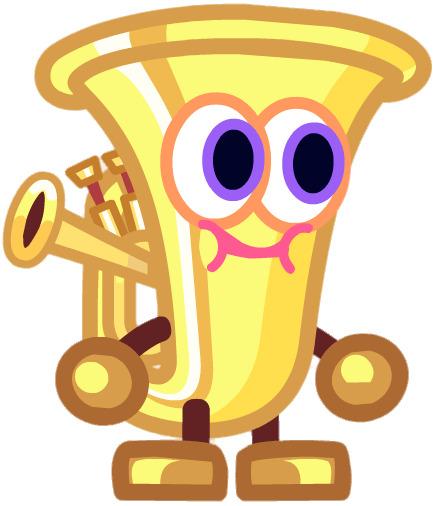 Oompah the Brassy Blowything Looking Right png transparent