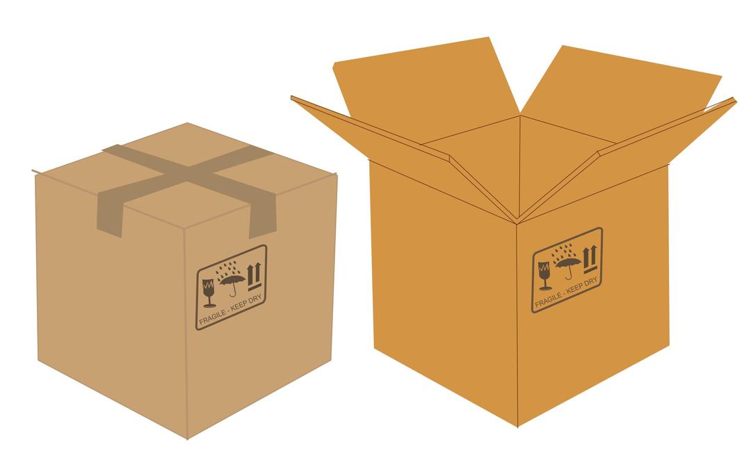 Open and closed boxes png transparent