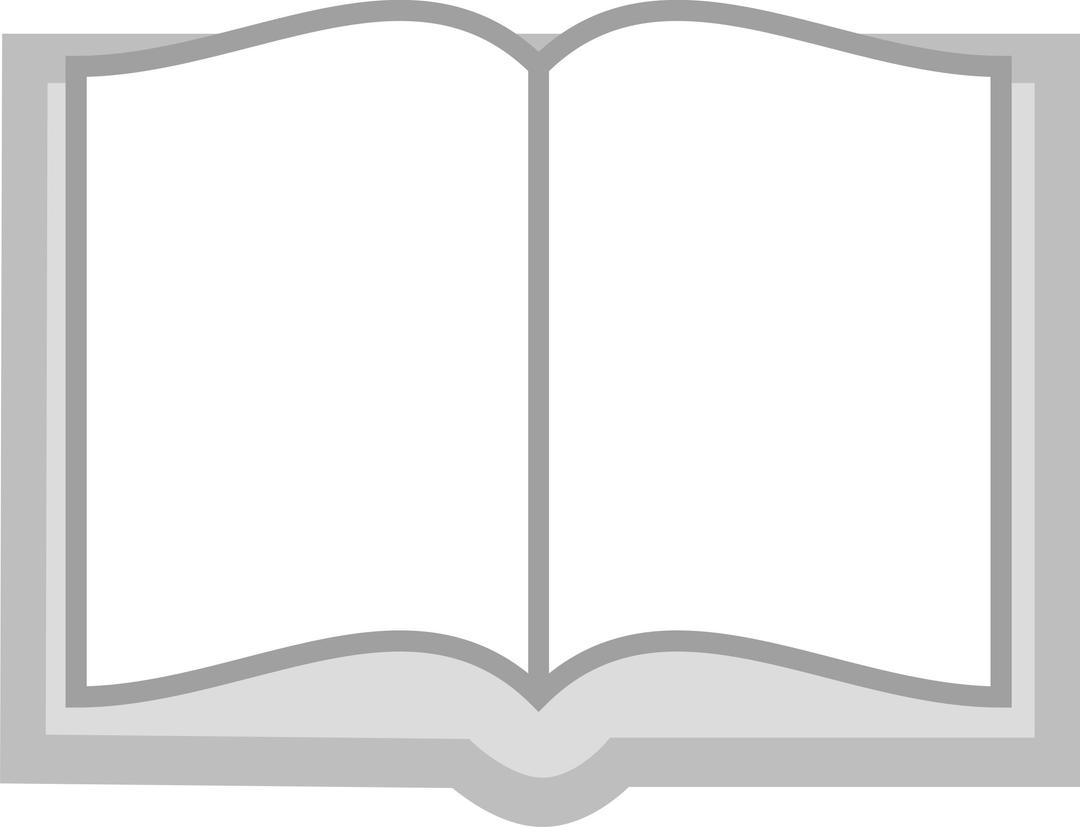 Open book (grayscale) png transparent