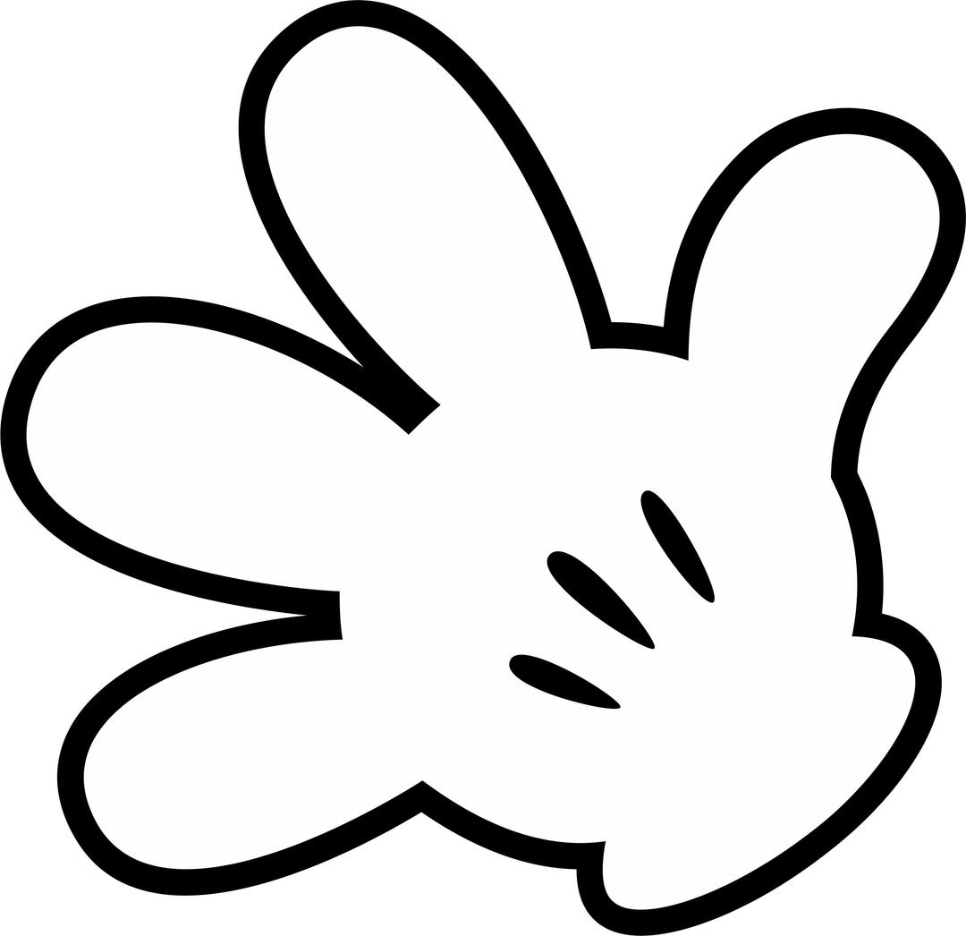 Open Mickey's Hand png transparent