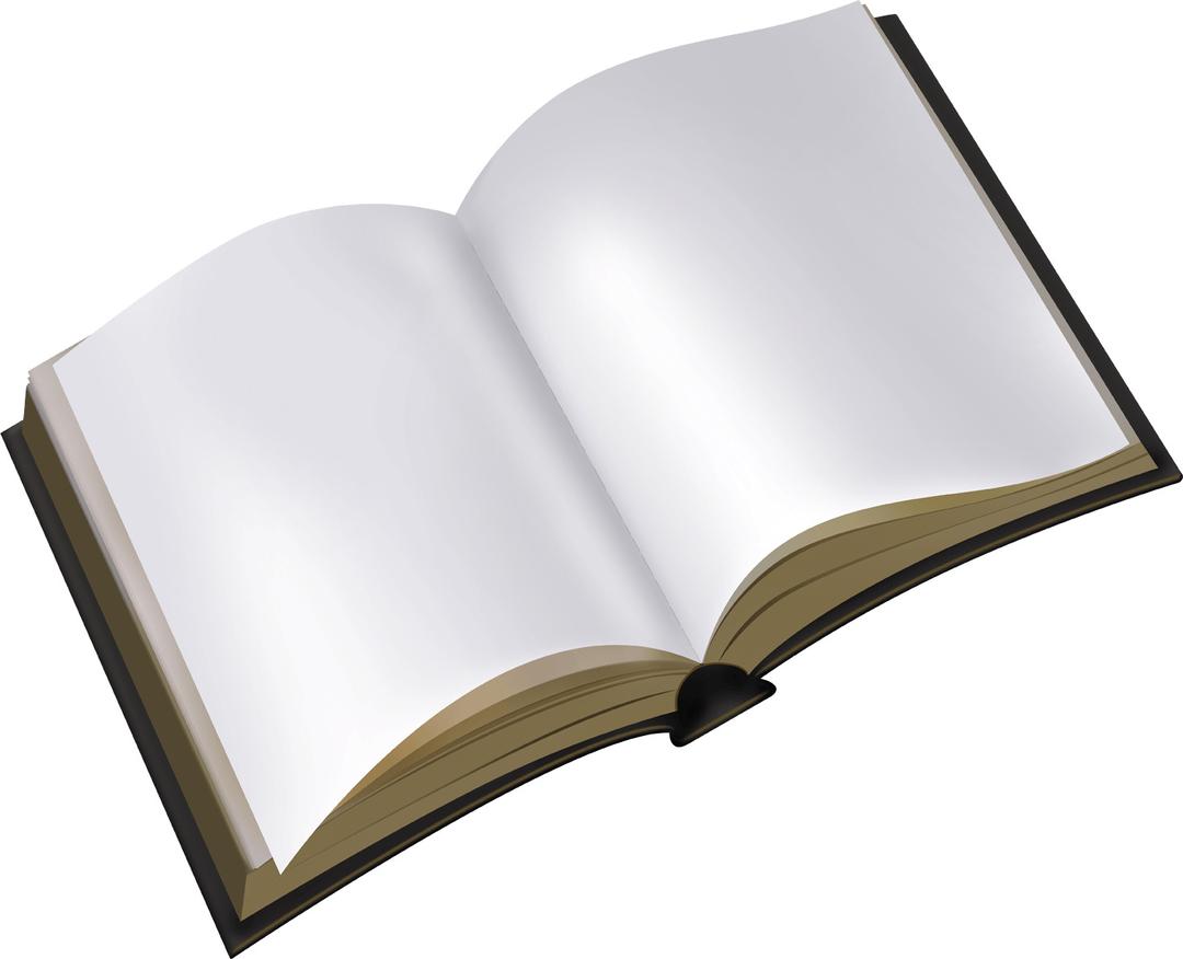 Open White Book png transparent