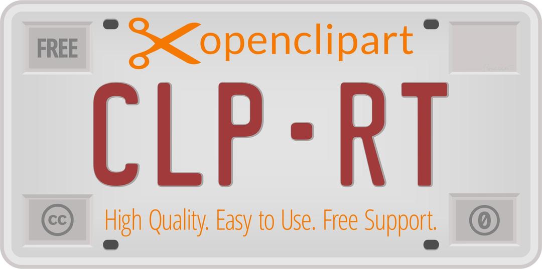 Openclipart License Plate png transparent