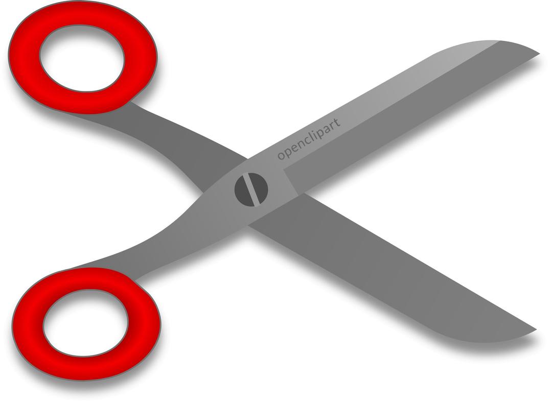 Openclipart Scissors with red ring png transparent