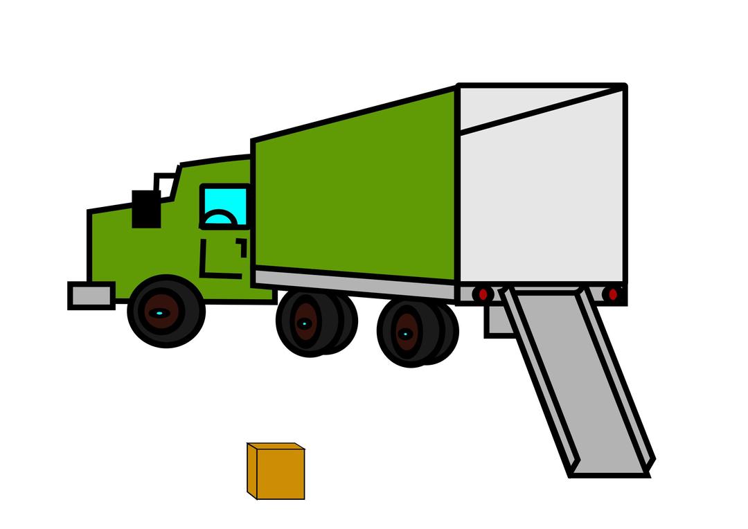 opened empty moving truck png transparent
