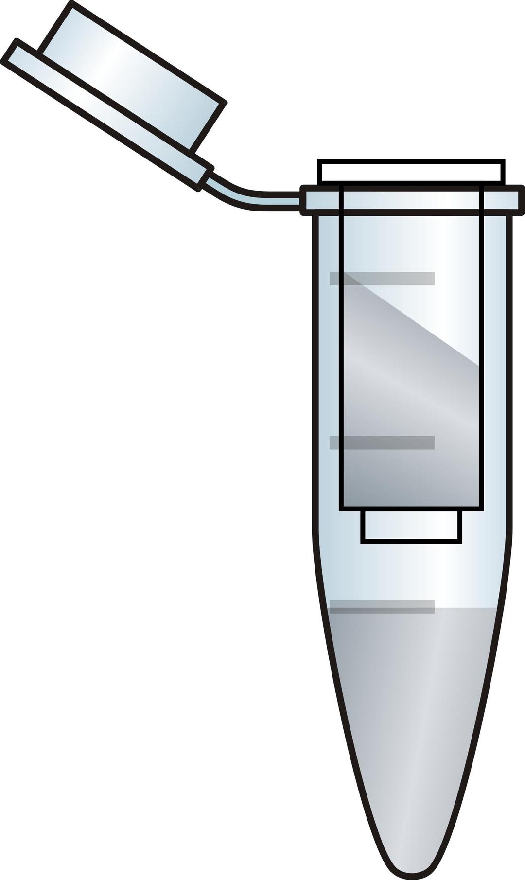 Opened Eppendorf tube with filter png transparent