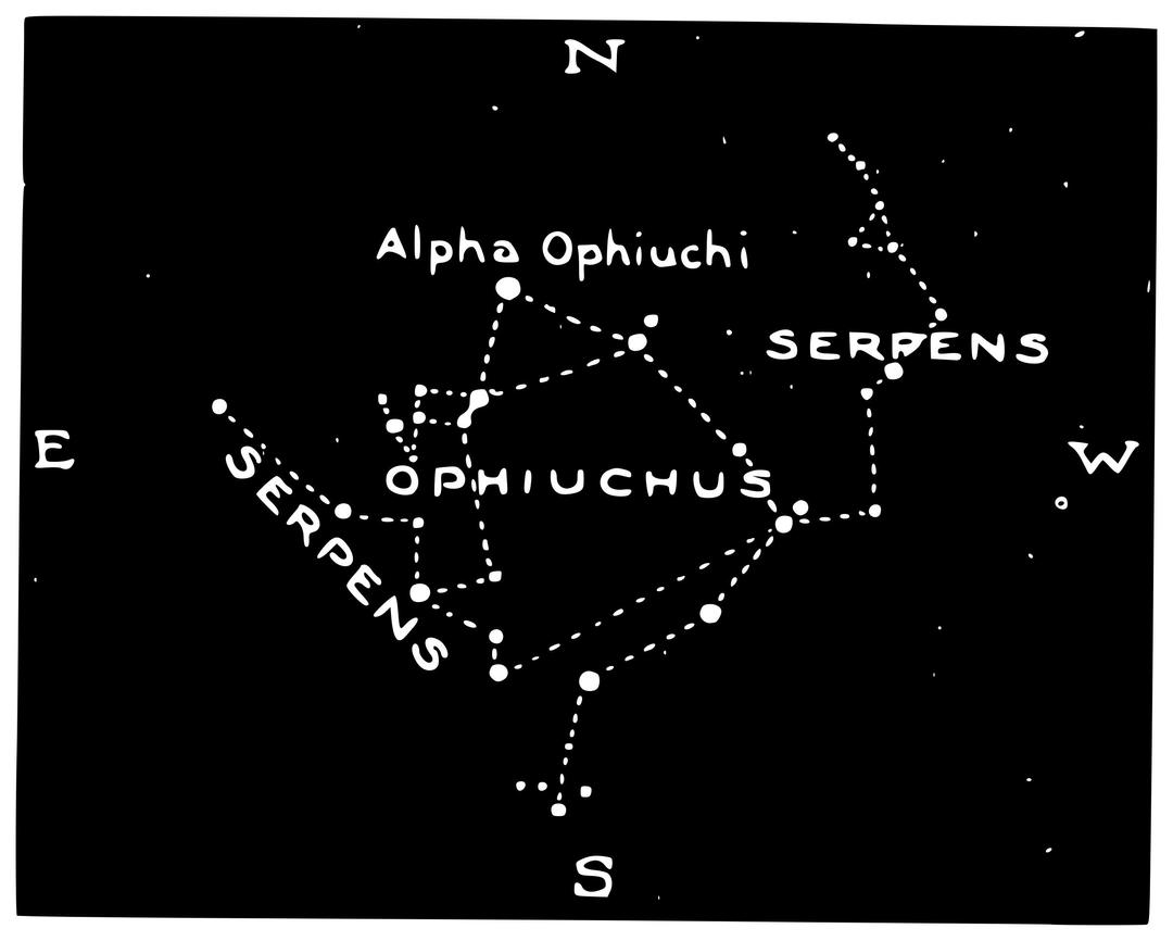 Ophiuchus and Serpens constellations png transparent