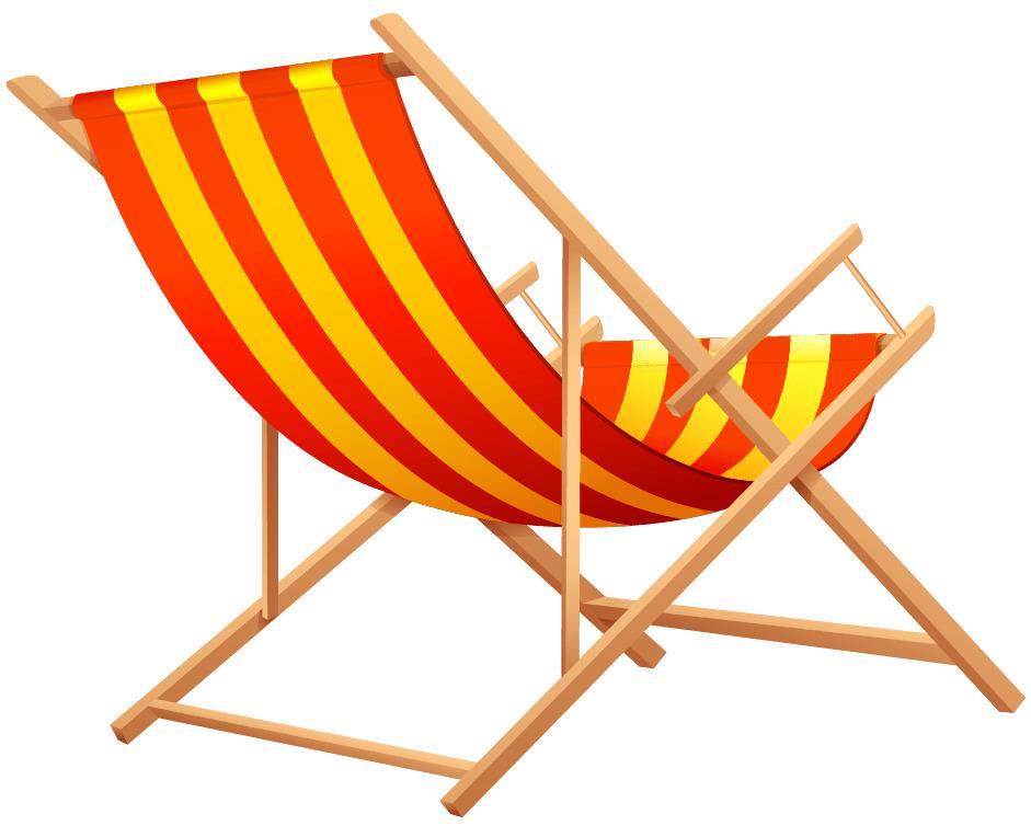 Orange Beach Lounge Chair png transparent