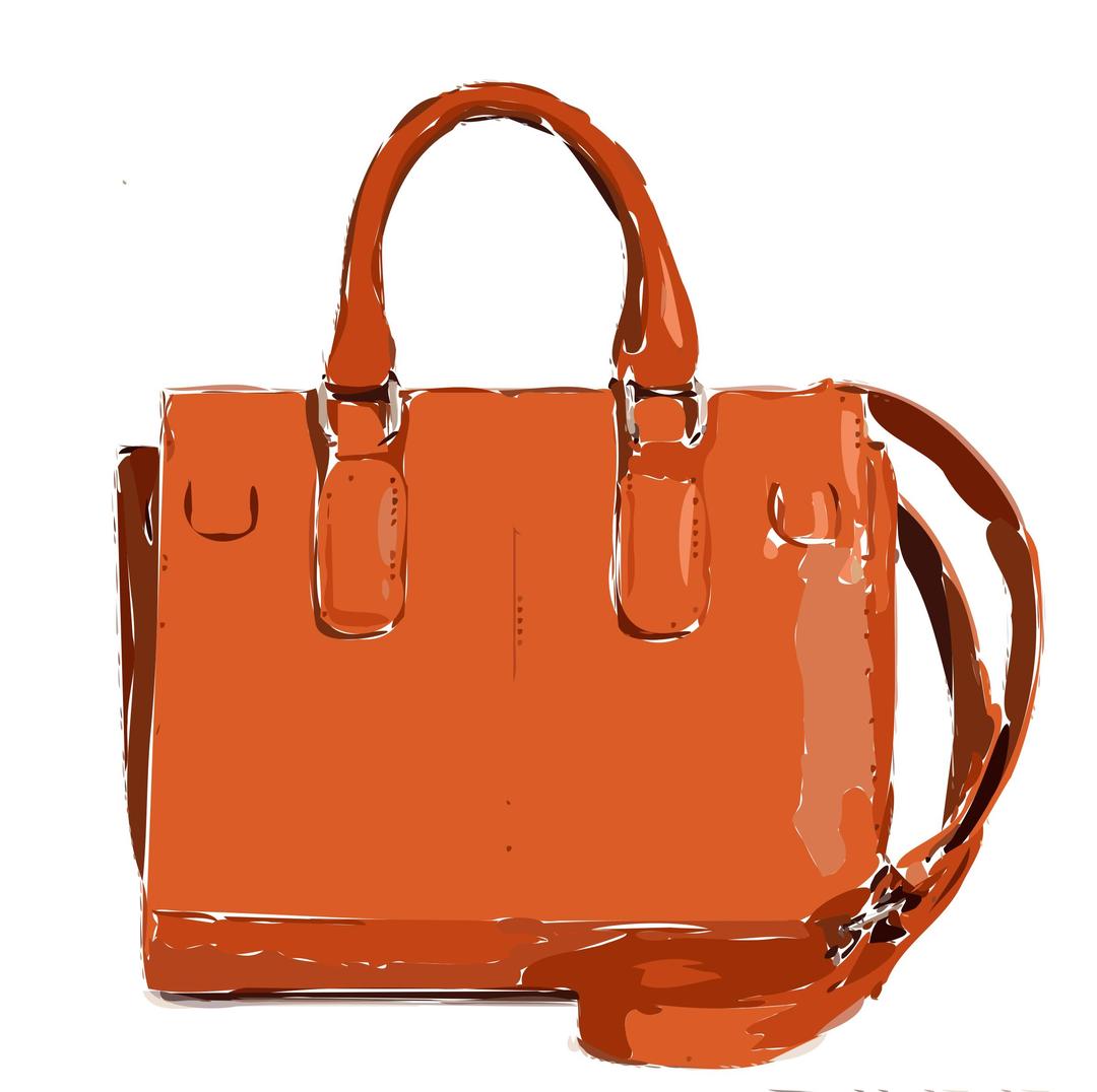 Orange Handbag png transparent