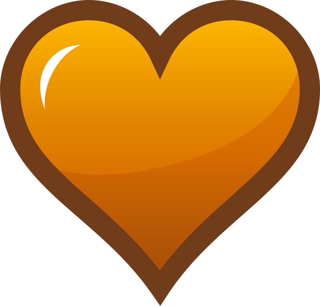 Orange Heart Icon png transparent